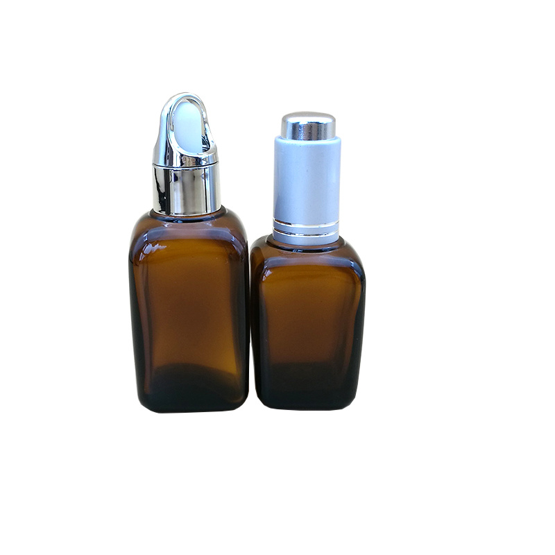 10ml 25ml 30ml 50ml 100ml Amber Square Glass Dropper Bottle for Essential Oil