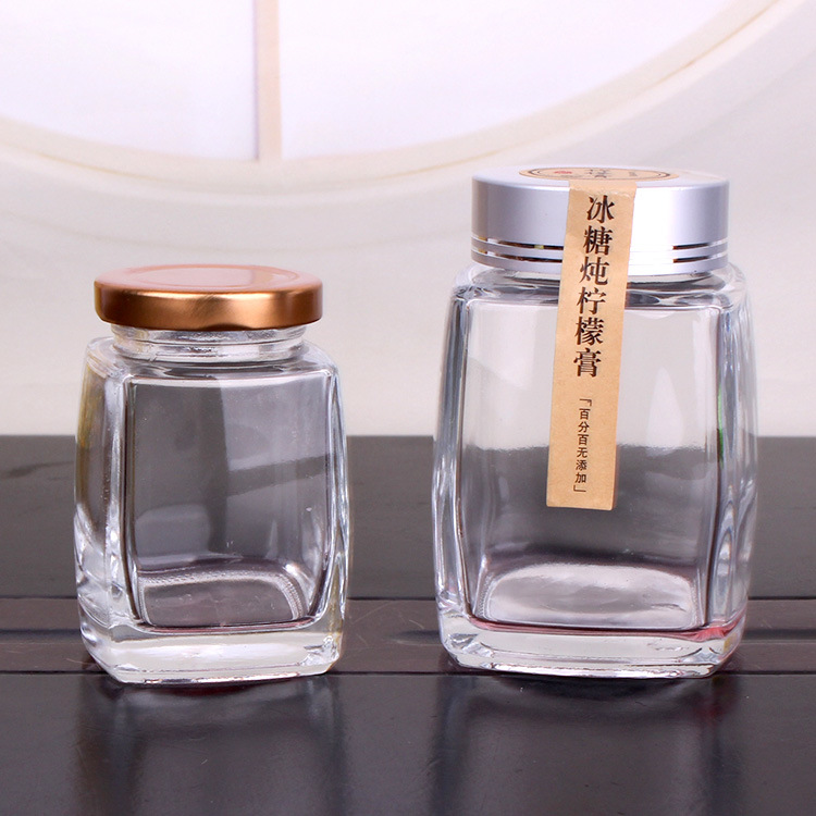 Customized 200ml Honey Glass Jars with Tinplate Cover Glass Cans