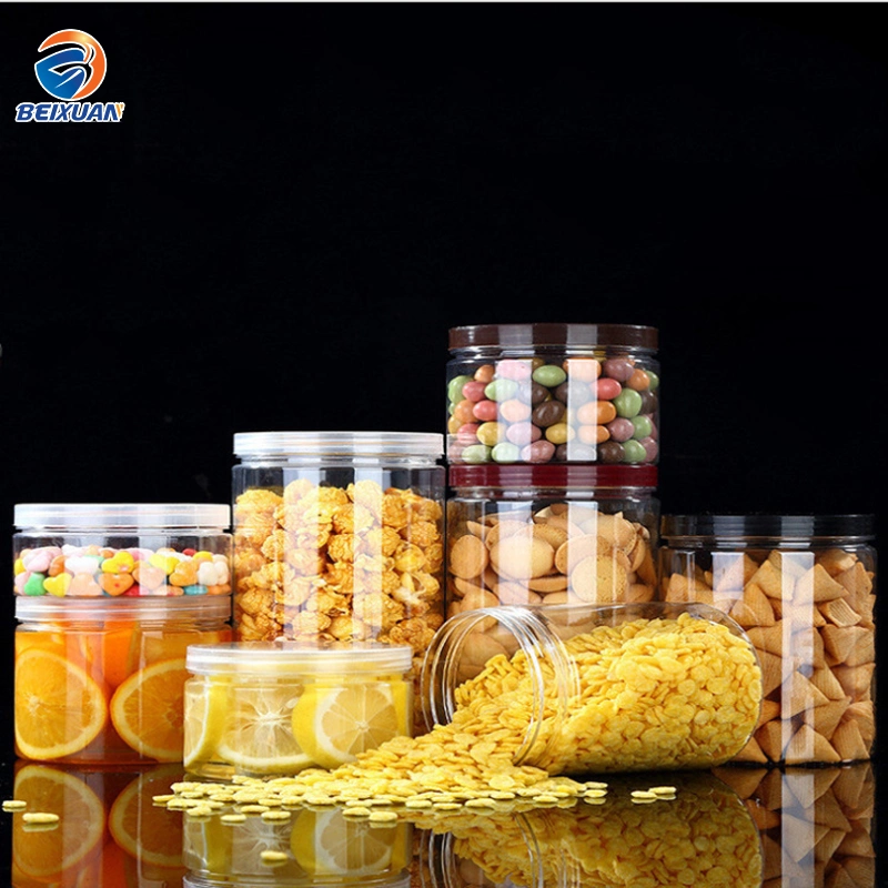 Food Storage Jar Plastic Pet 4oz 8oz 16oz Food Storage Can Jar Contained Gasket