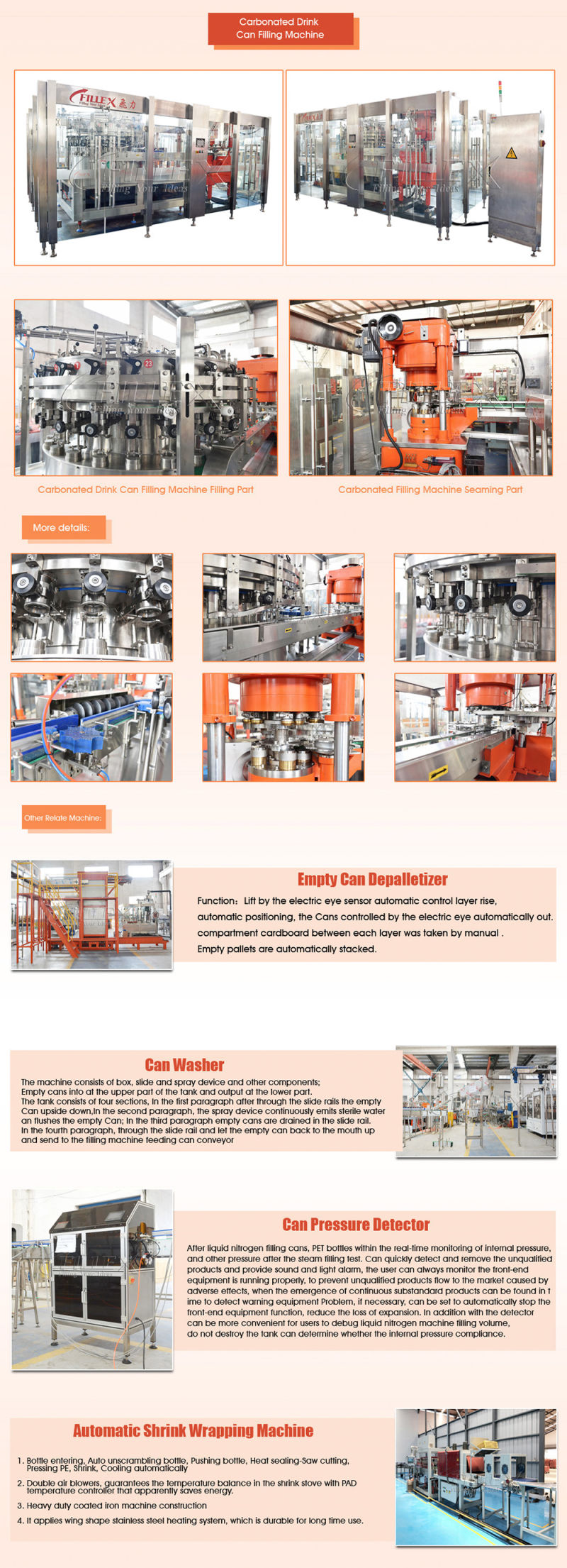 Automatic Aluminium Tin Can Filling Sealing Machine for Soft Drink