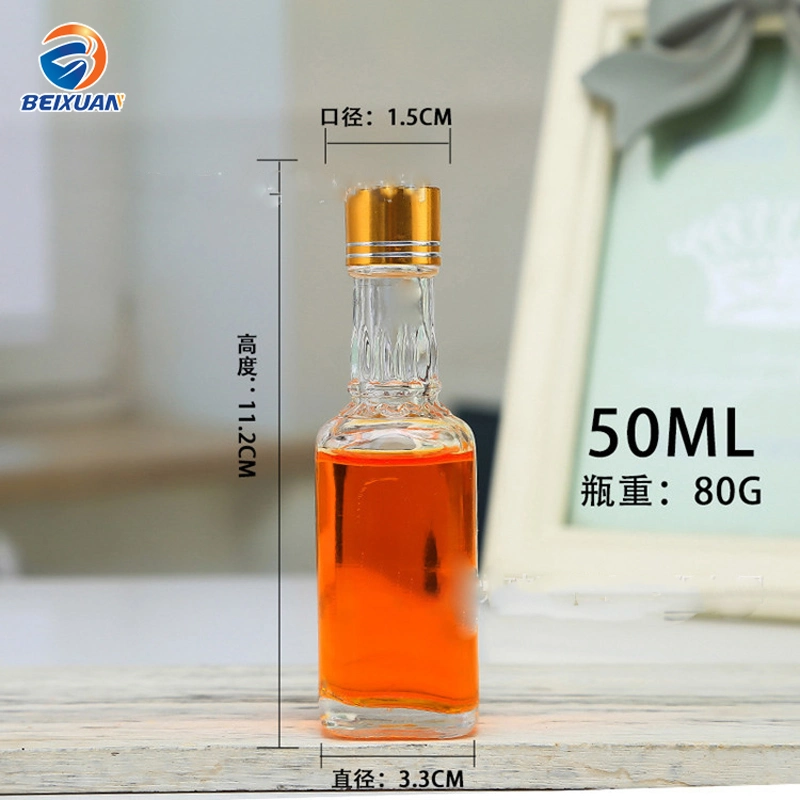 Hot Sale Mini Wine Glass Bottles 20ml Matrass Transparent Round Wine Separate Glass Bottles