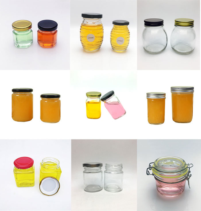 300ml Round Glass Honey Jam Jar with Lid