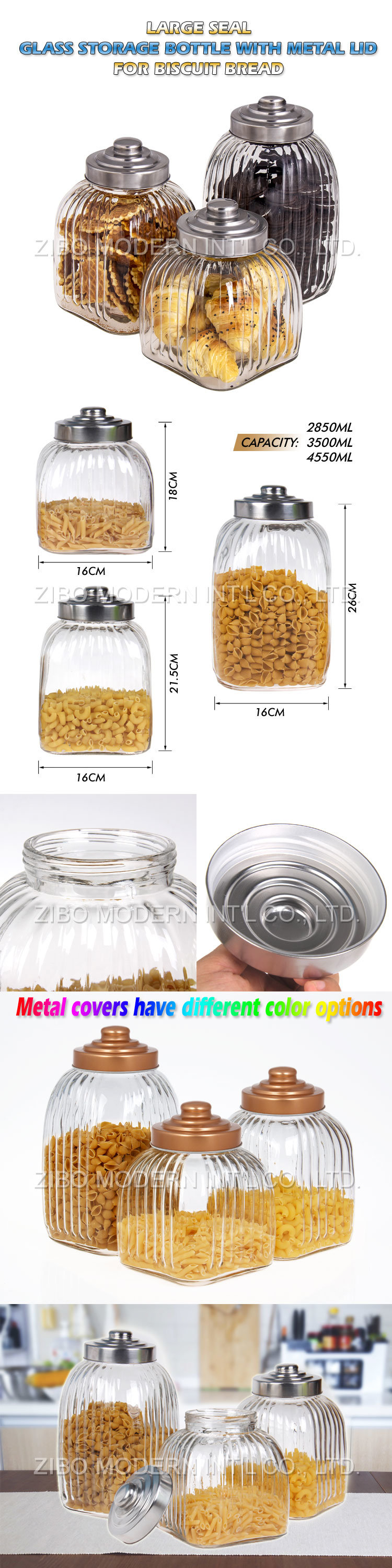Wholesale Large Seal Food Grade Sealing Decorative Glass Storage Jars
