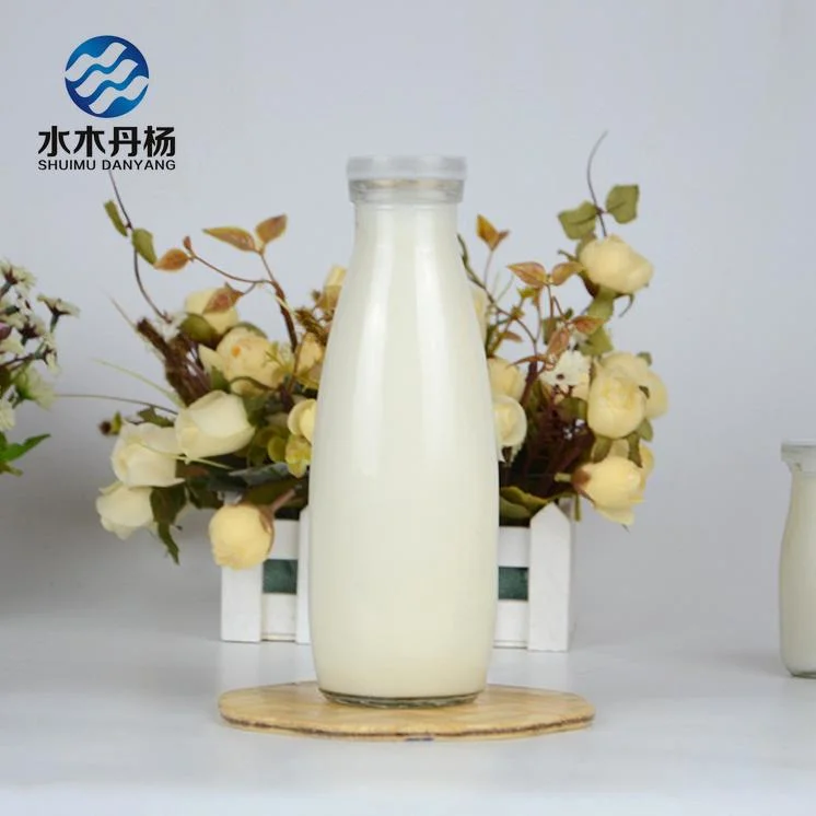 Stock Milk Glass Bottle 100ml 200ml 250ml 500ml Drinking Bottle with Cap