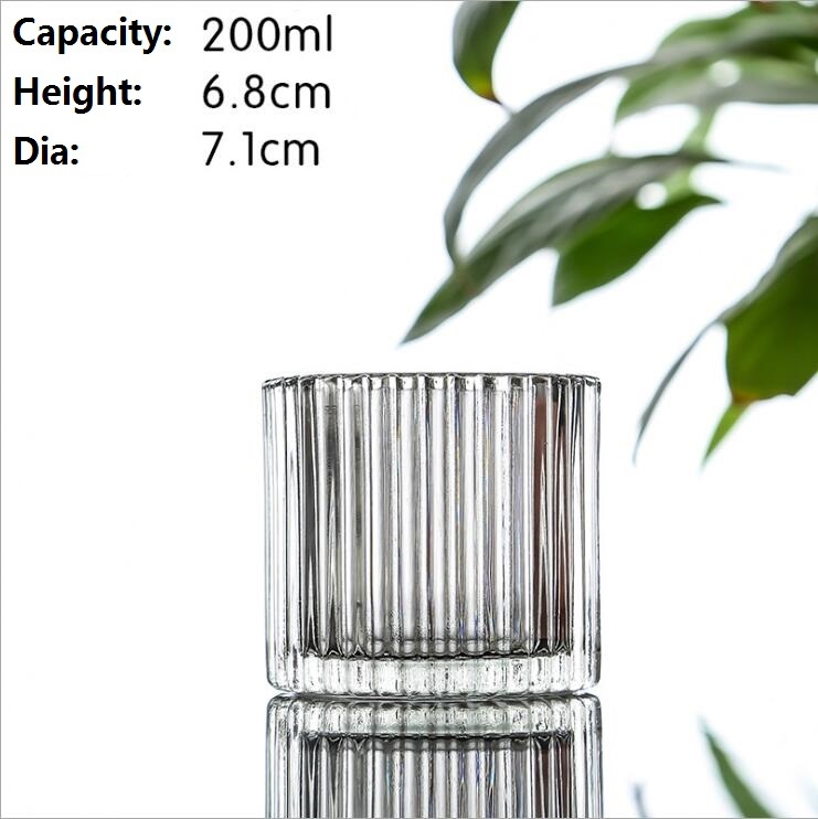 Luxury Embossed Glass Candle Jar High Quality Glass Tealight