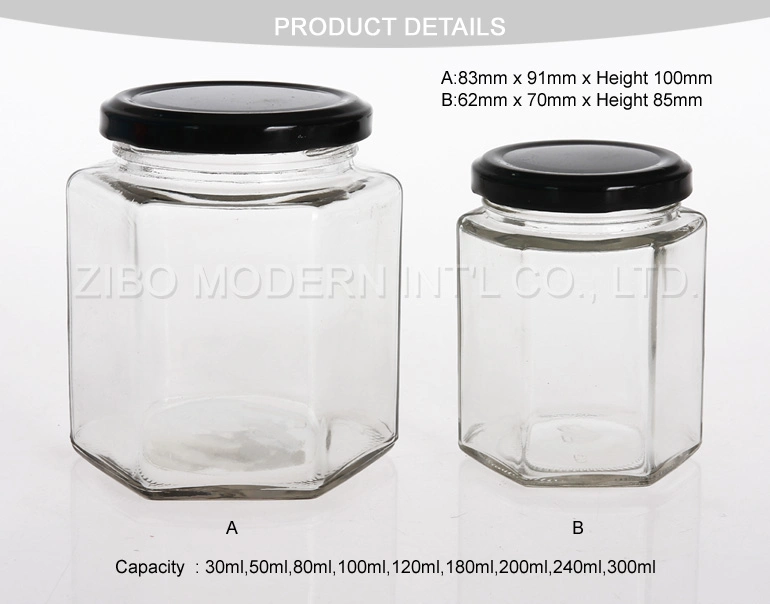 Glass Mason Jar with Metal Lid Storage Jar for Jam