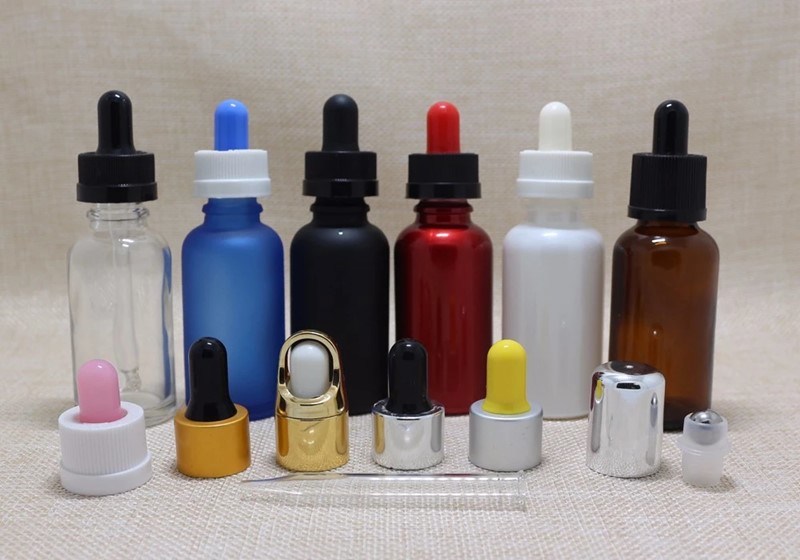 New Empty 60ml Amber Glass Dropper Bottles W/ Glass Eye Dropper Pipette for Essential Oils
