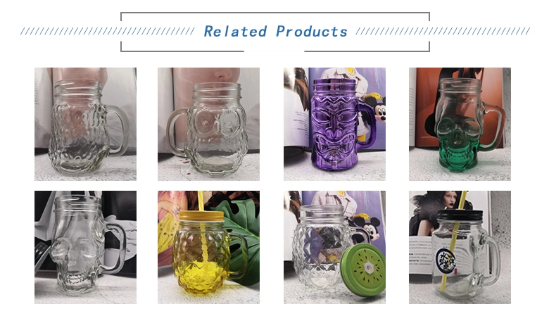 500ml Wholesale 16oz Glass Mason Jars with Straw Lid Jars Glass Mason