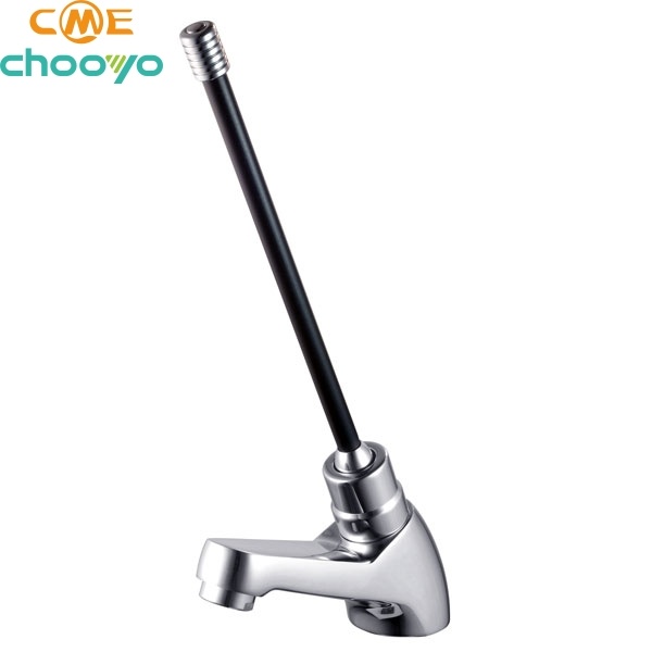 Long Handle Self Closing Faucet, Basin Faucet with Custom Delay Time