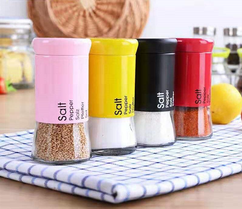 Kitchen Glass Seasoning Bottle Rotating Hole Glass Seasoning Bottle