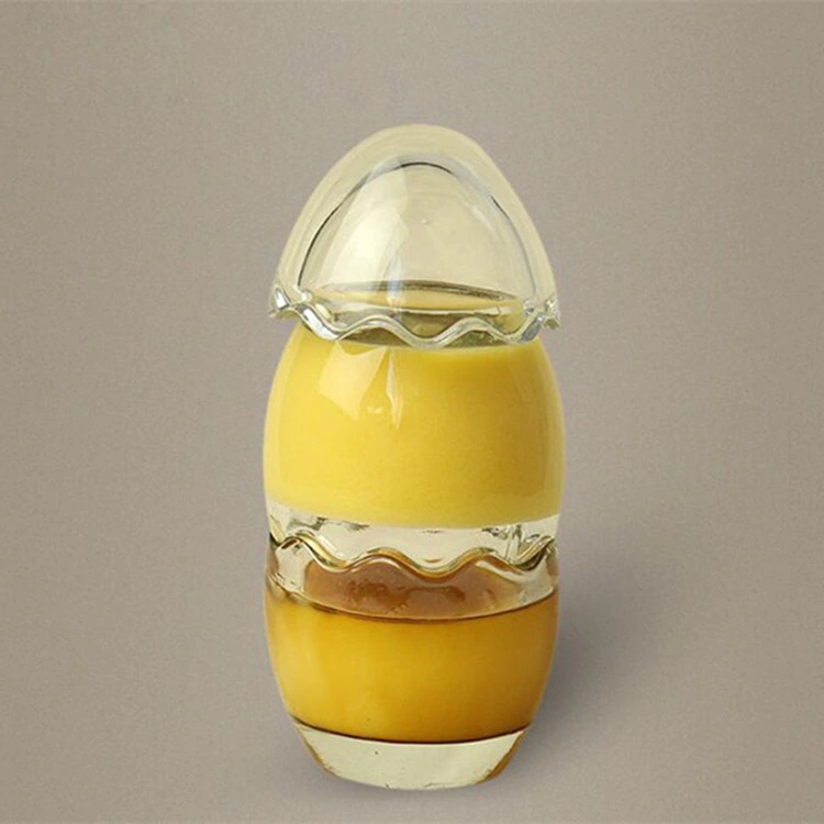 Small Middle Large Clear Fancy Egg Shaped Glass Jars Storage