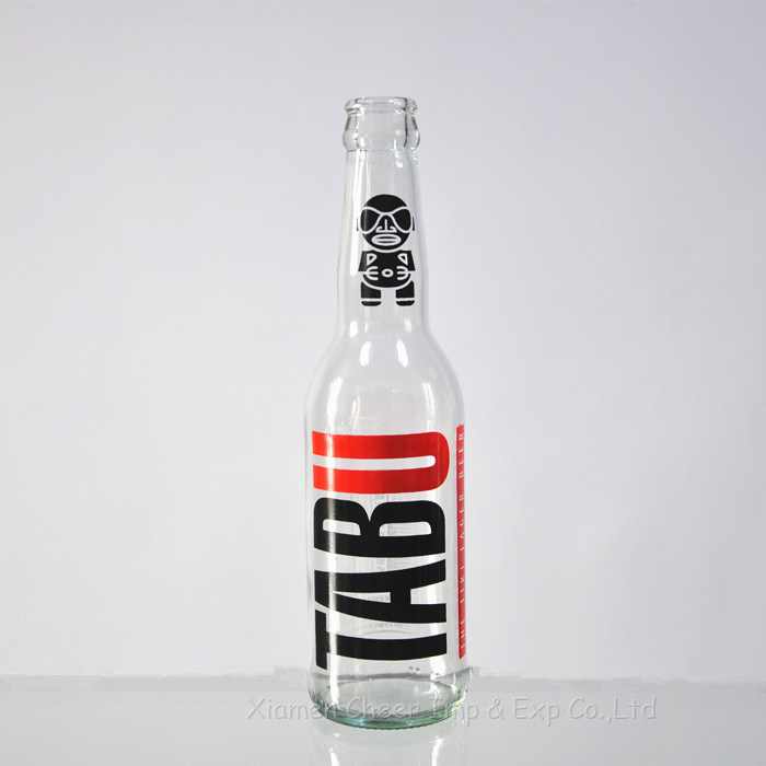 Customized Printing Logo Glass Bottle for Beer and Drink