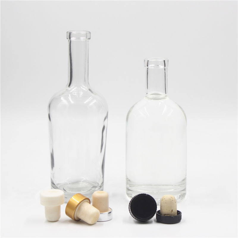 500ml 750ml 1000ml Empty Round Glass Bottles for Liquor /Vodka /Brandy /Whiskey / Wine