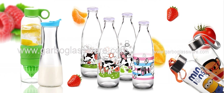 300ml Hot Sale Drinking Airtight Glass Water Bottles