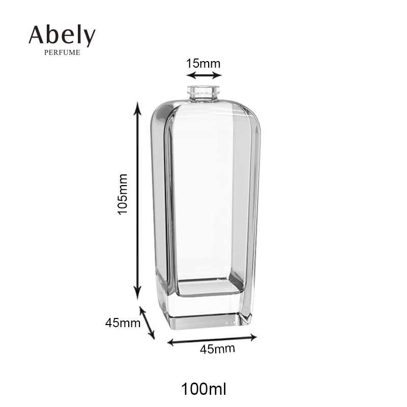 3.4FL. Oz. Empty Transparent Perfume Glass Jars with Fea15 mm