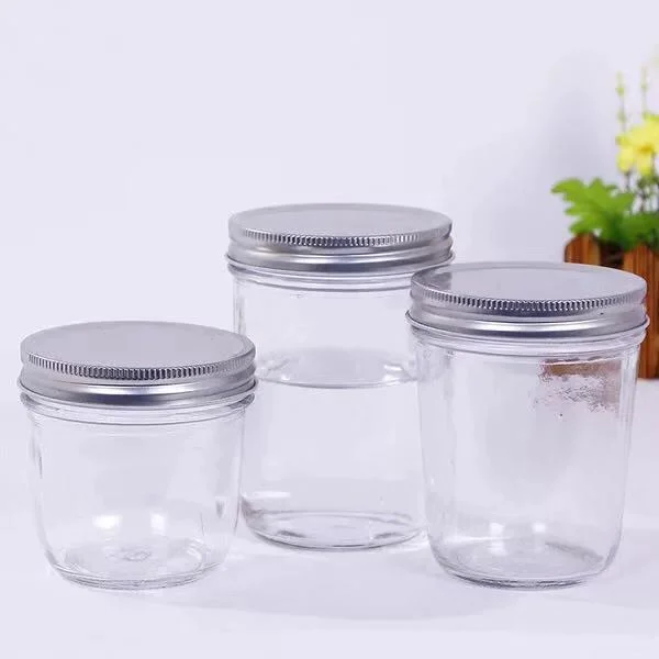 Food Grade 100% Seal Clear Glass Jam Mason Preserving Fruit Jars with Lid