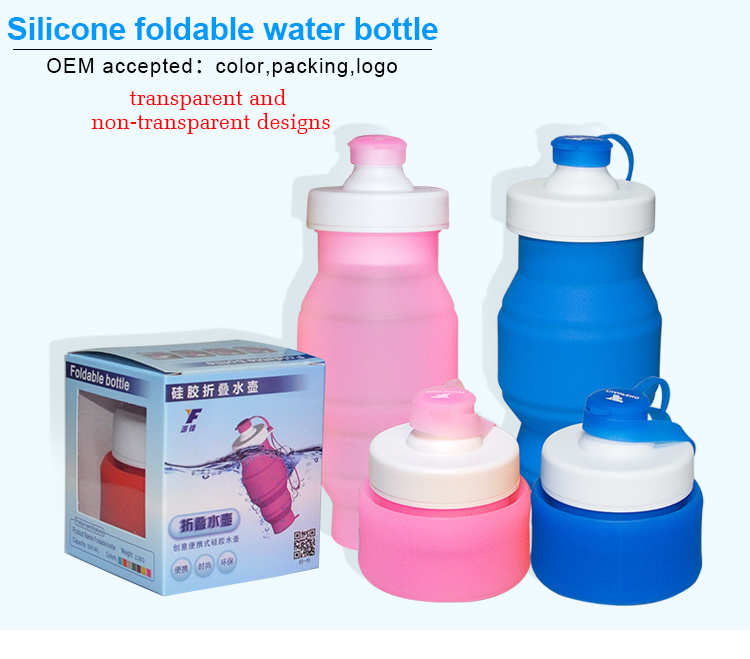 Foldable Drinking Water Bottle, Customized Collapsible Sport Water Bottle