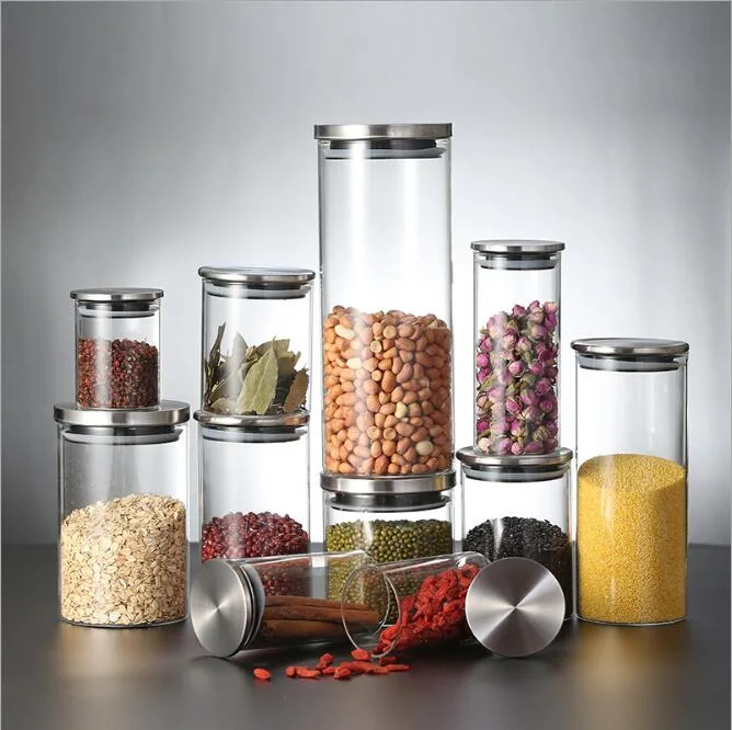 Jar Glass Packaging Spice Airtight Glass Jars with Spices Lid