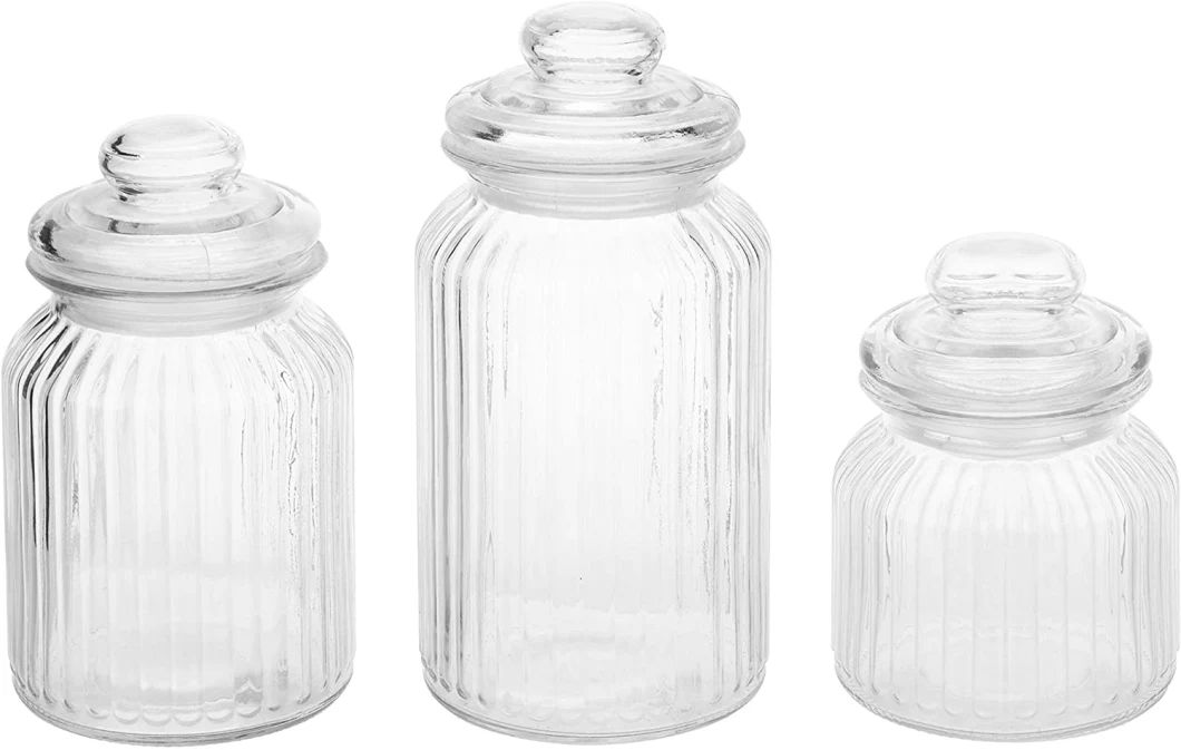 Glass Jars Storage Canisters with Airtight Lids for Kichenware