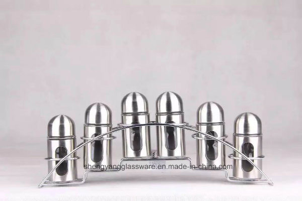 Multiple Types of Glass Bottle Sets Glass Spice Jar with Ss Cover