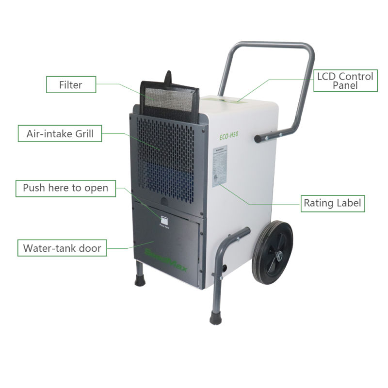 Large Capacity Commercial Dehumidifier Greenhouse for Basement