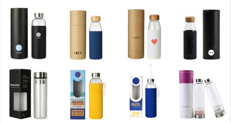 Eco-Friendly Glass Water Bottle Drinking with Crystal Borosilicate Glass