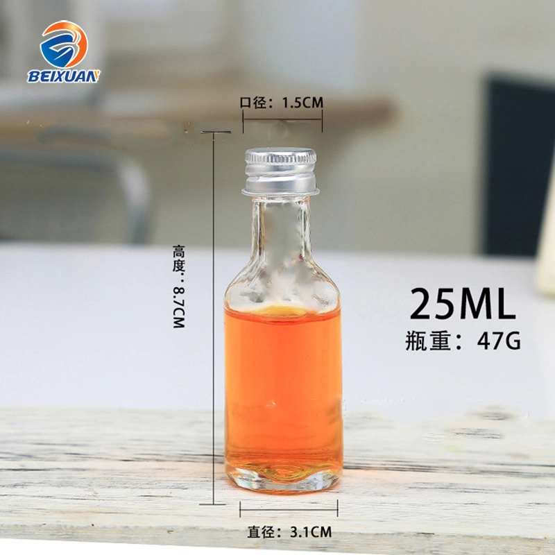 Hot Sale Mini Wine Glass Bottles 20ml Matrass Transparent Round Wine Separate Glass Bottles