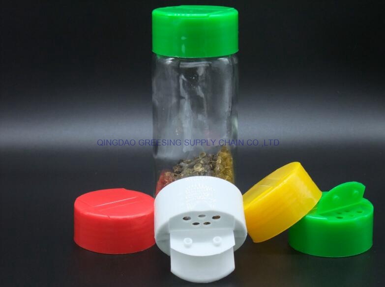 100ml Strong Plastic Spice Bottle with Double Opening Cap Screw Lid