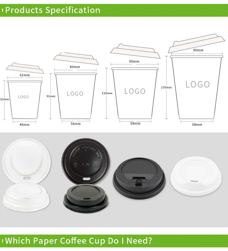 Single Wall Paper Cup with Customized Handle for Hot Drinking-Swpc-43