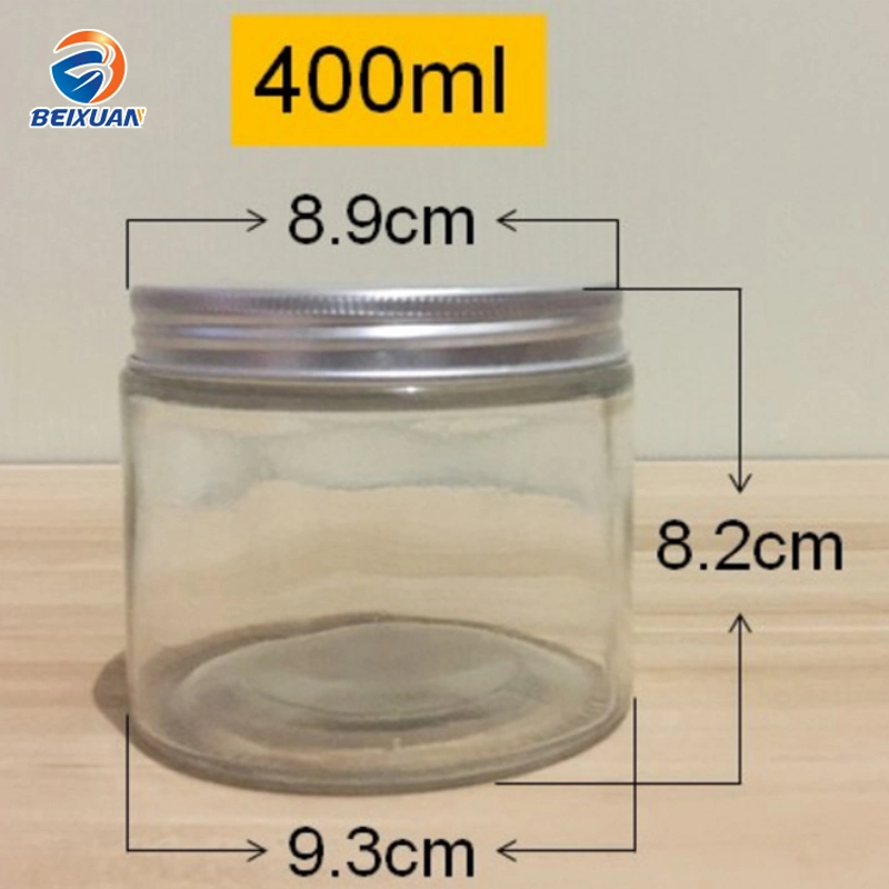 500ml Sealed Straight Round Glass Jar Snack Food Storage Can with Aluminum Lid