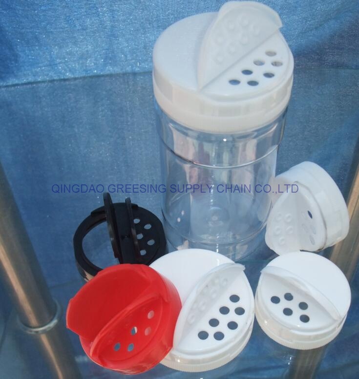 100ml Strong Plastic Spice Bottle with Double Opening Cap Screw Lid