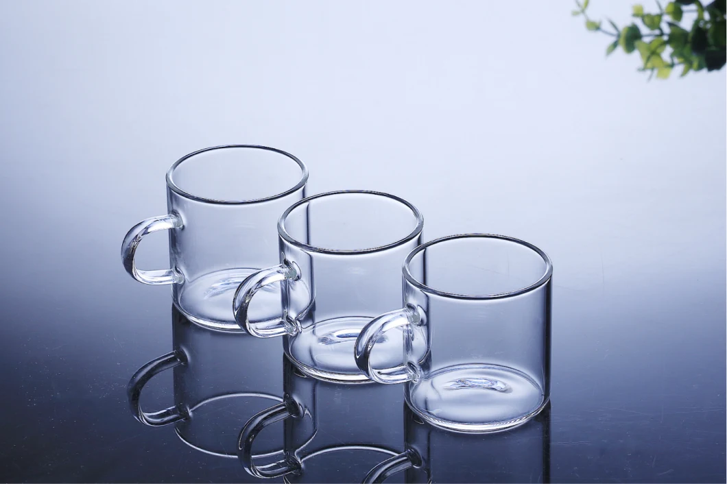 200ml Glass Print Bottle High Borosilicate Glass Cup Handle Cup Tea Mug