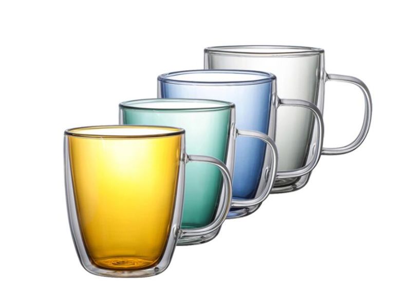 Heat-Resistant Double Wall Glass Coffee Mugs Glass coffee Cups