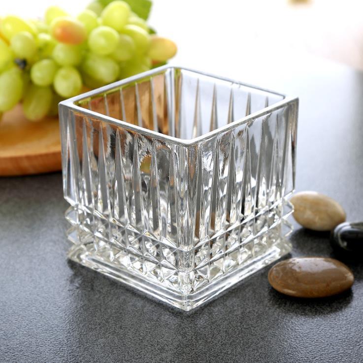 Square Shaped Glass Jars for Plants Home Decor Glass Vase