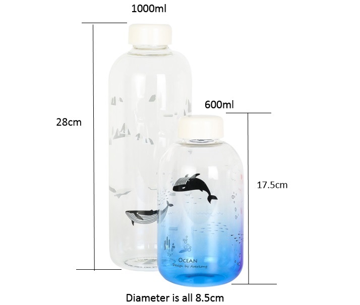 New Design Big Glass Bottles for Drinking Custom Sleeve