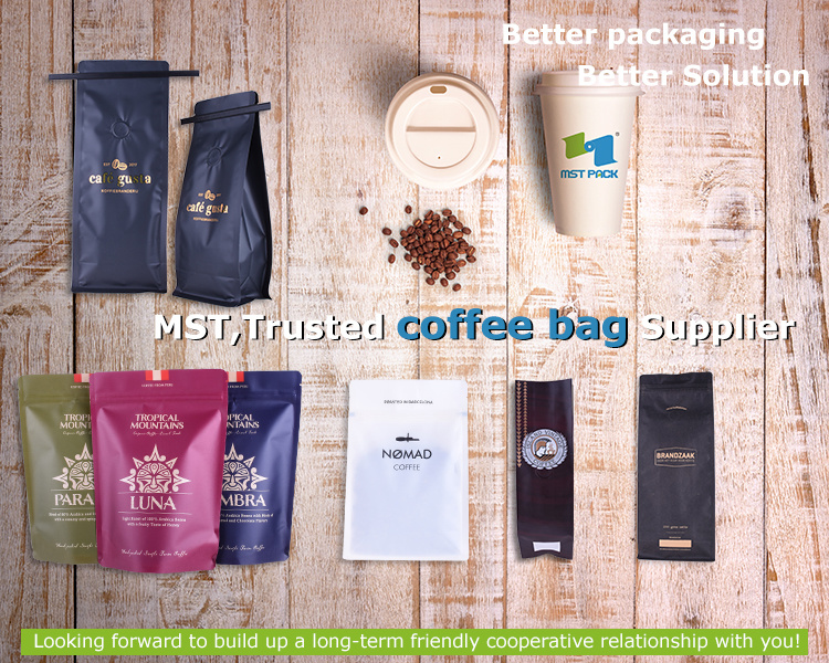 Strong Sealing Mylar Foil Coffee Bag in Box