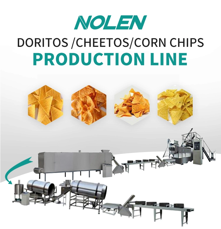 Food Processing Line Machinery Fully Automatic Doritos Making Equipment