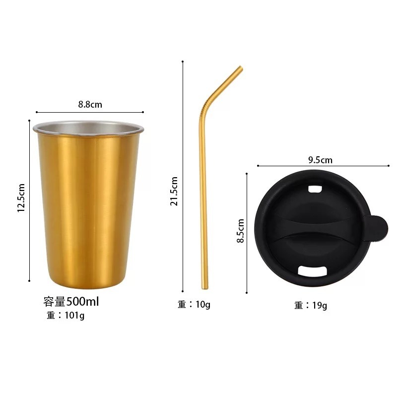 Metal 304 Stainless Steel Beer Glass