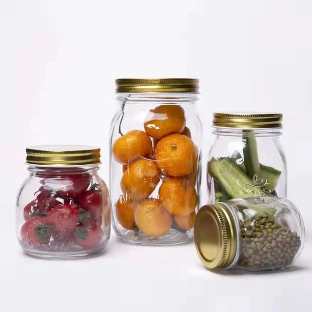 Hot Sale Food Grade Glass Jars Storage 380ml for Honey Jam Candy Spice Pickles