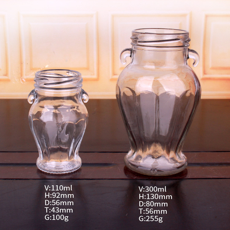 Glass Storage Jars with Lid Canning Jars for Caviar, Jelly, Jams, Honey