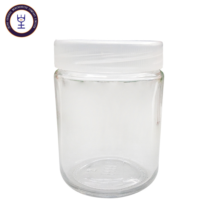 Glass Honey Jars with White Plastic Lid