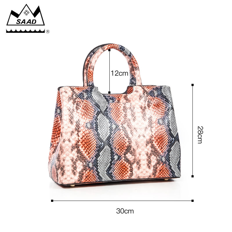 Customized Bulk Wholesale Fashion Small Lockable Handbag in Snake Look