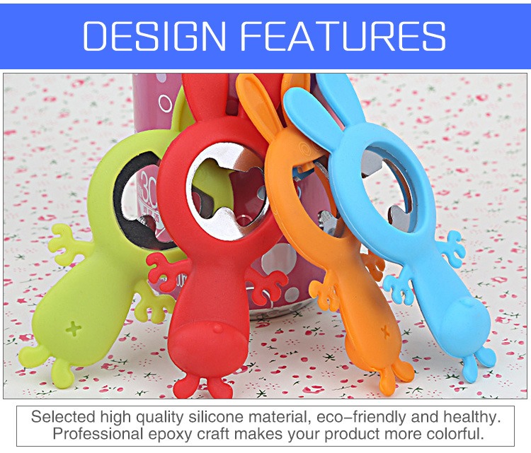 High Quality Customized PVC Beer Bottle Opener Metal Bottle Opener