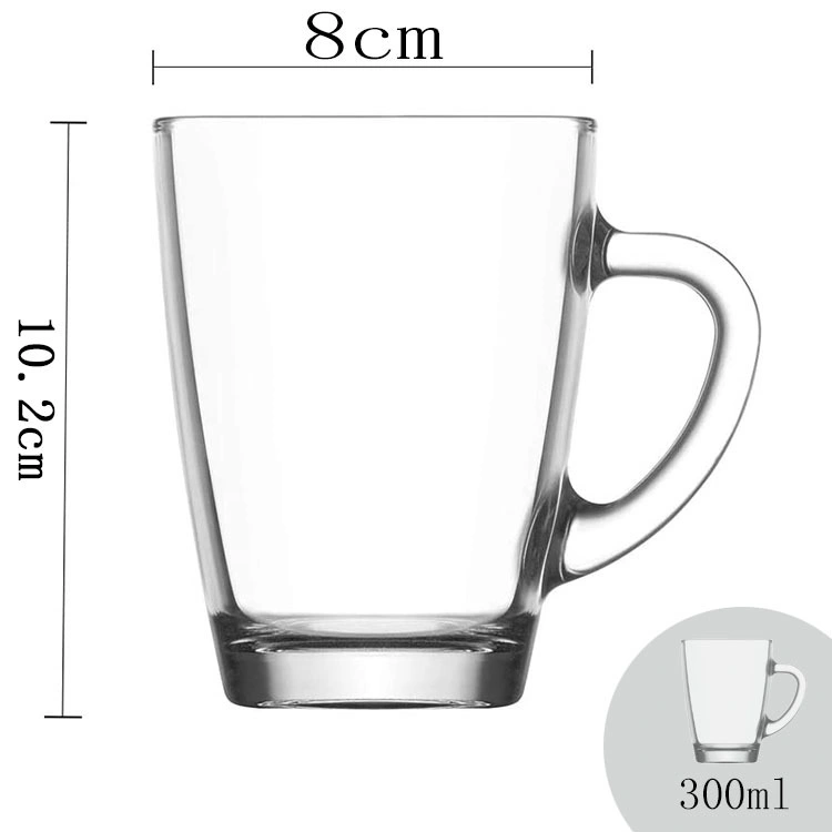 Simple Transparent Glass Milk Cup Coffee Mug with Hand