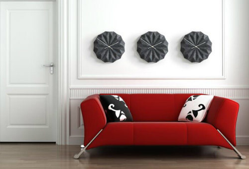 Decorative Furniture Polyester Fiber Acoustic Wall Clock