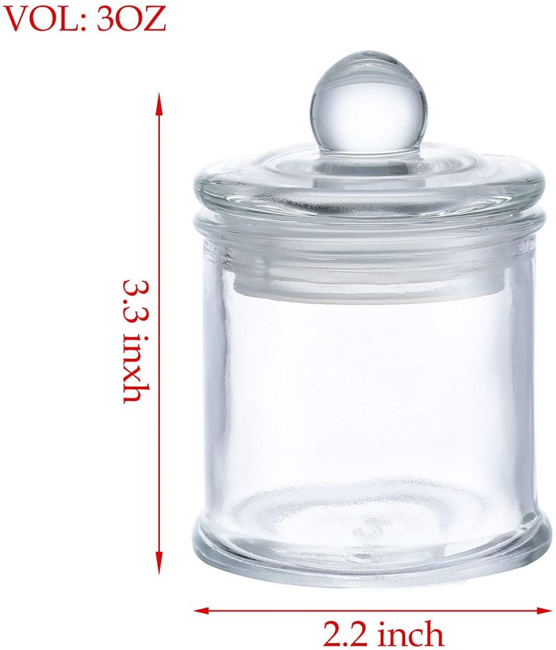 3oz Small Glass Storage Bottles Glass Spice Jars with Airtight Lids for Seasoning and Salt