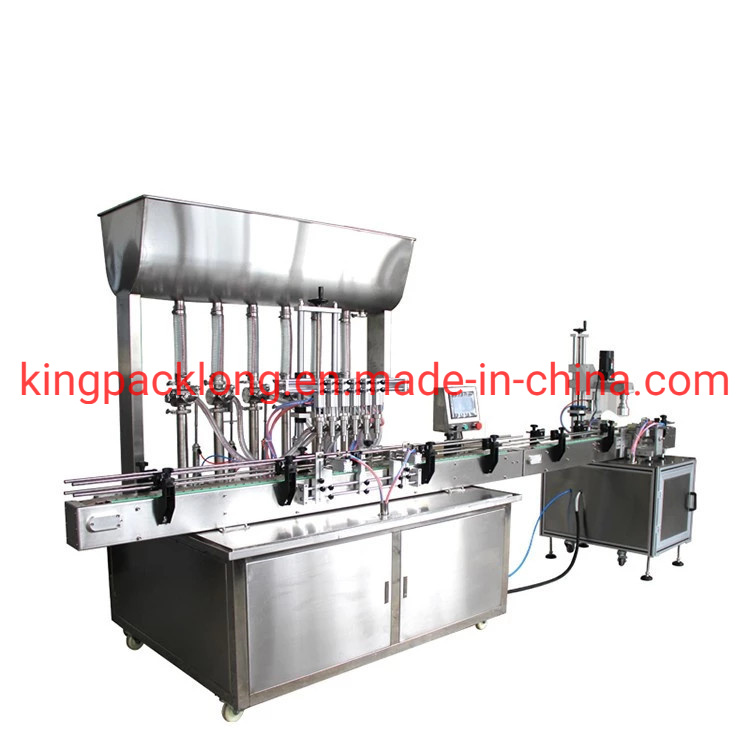 Automatic Olive Oil Bottles Filling Machine 6 Nozzles with 300L Hopper