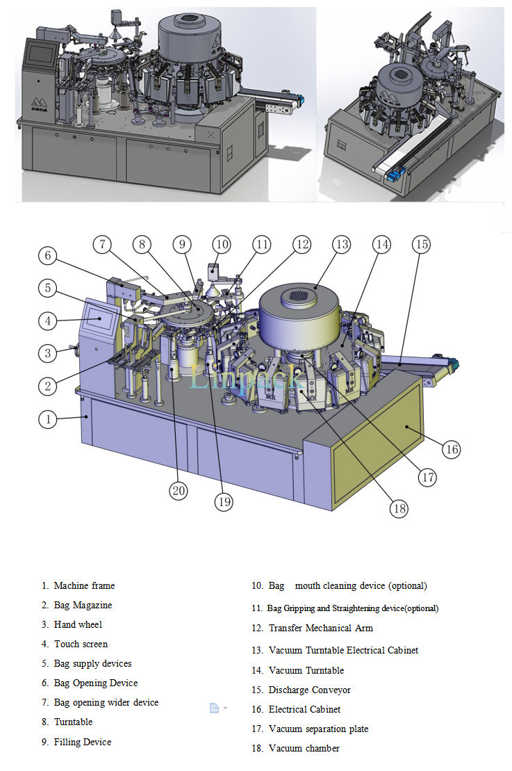 Premade Bag for Pickles Rotary Packing Machine