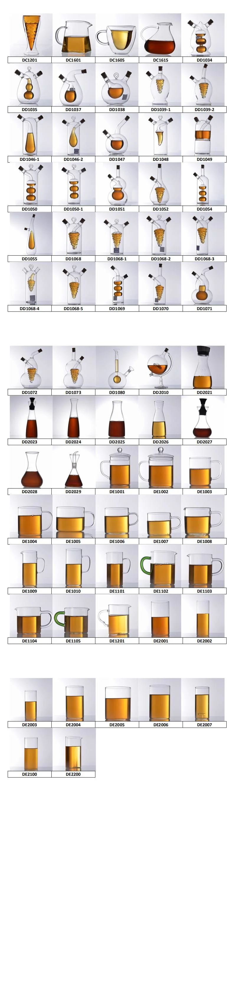 DD2024 Edible Oil Bottle/Glass Olive Oil Bottle/Glass Oil Vinegar Bottle