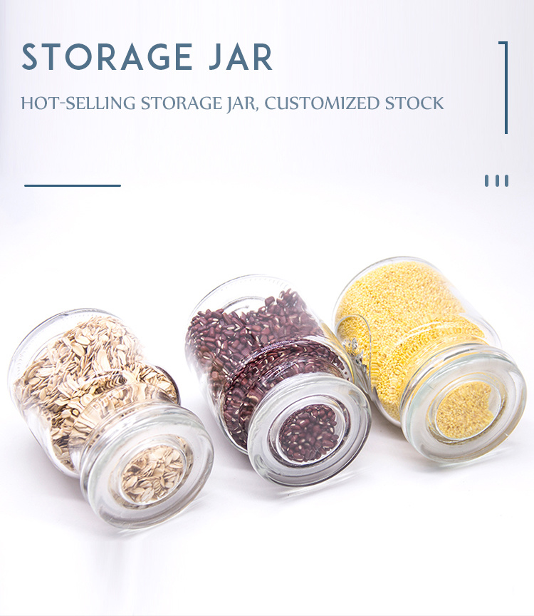Different Sizes Glass Jar Round Shape Glass Jar Food Container